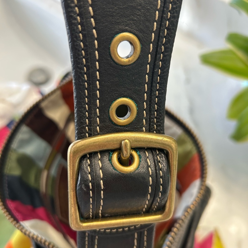 Coach Black Turnlock vintage  10328 Leather Shoulder Bag - Picture 13 of 16